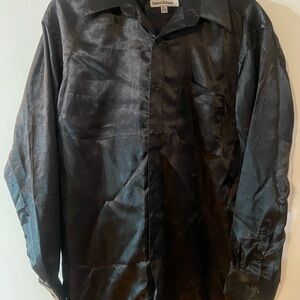 Two Pc Bundle Daniel Ellissa Black Men's Shirt & White Vest